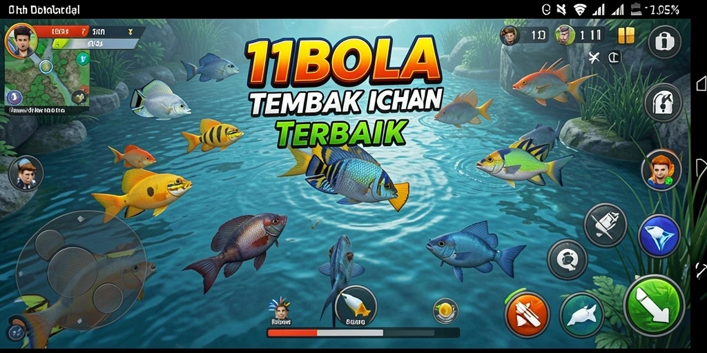 Tampilan gameplay seru dari 11BOLA saat menembak ikan.