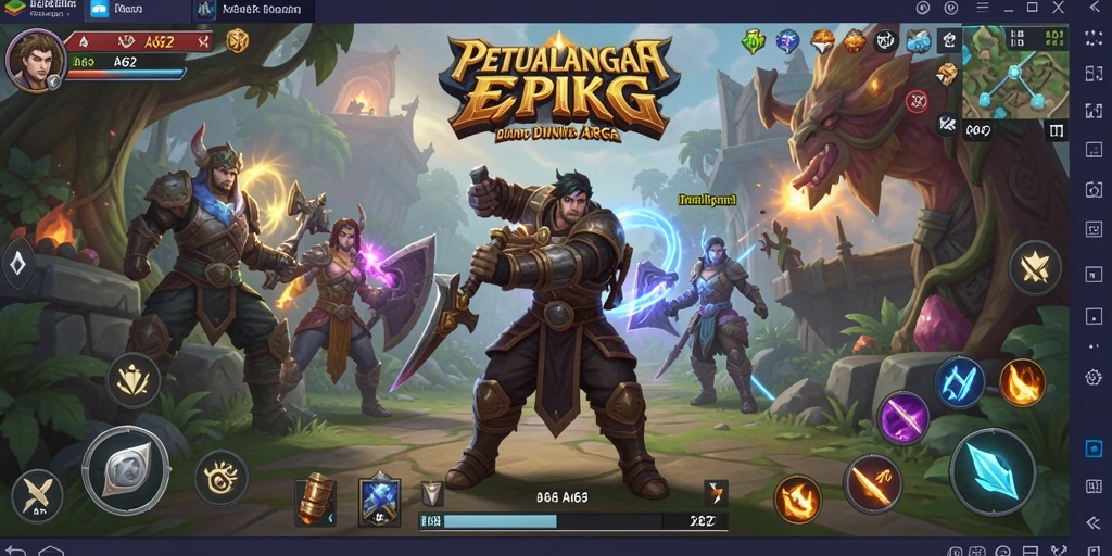 Tangkapan layar gameplay AA62 menunjukkan aksi seru dalam pertarungan ARPG.