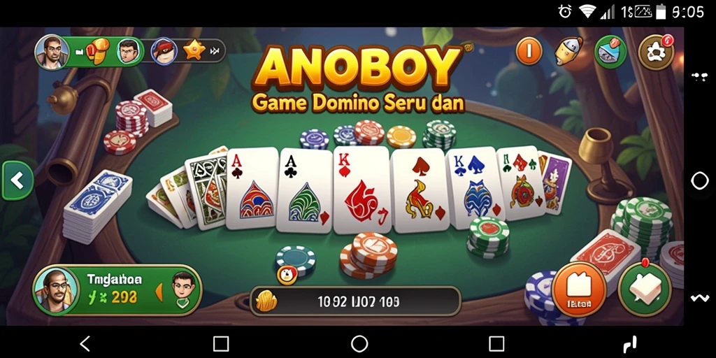 Tampilan gameplay seru di ANOBOY dengan teman-teman.