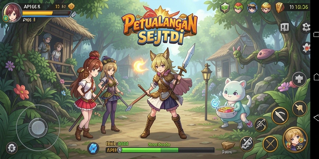 Tampilan gameplay menarik dari API66 dengan karakter Anime yang dinamis.