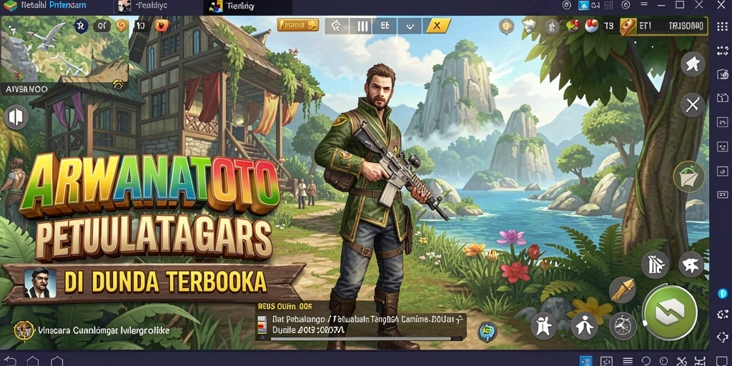 Screenshot ARWANATOTO menampilkan dunia terbuka yang menakjubkan dan gameplay yang dinamis.