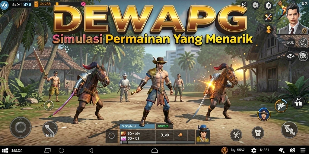 Gameplay seru DEWAPG yang menampilkan dunia simulasi interaktif.