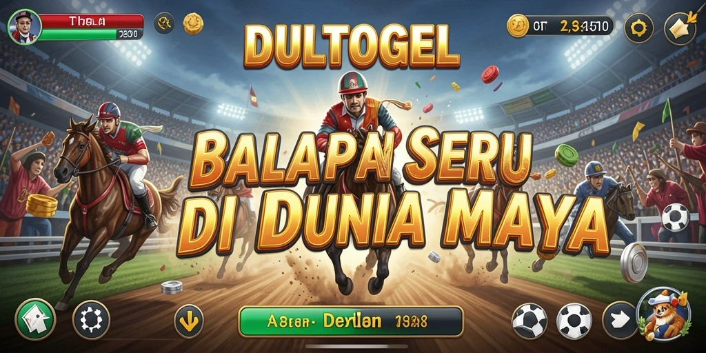 Gameplay seru DULTOGEL dengan aksi balapan nyata.