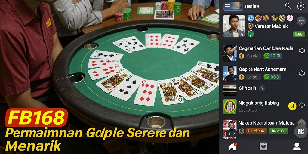 Screenshot gameplay FB168 menunjukkan keseruan bermain Gaple.