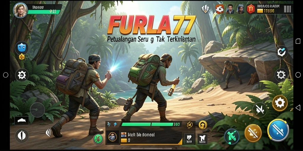 Screenshot FURLA77 menunjukkan gameplay petualangan yang mendebarkan.