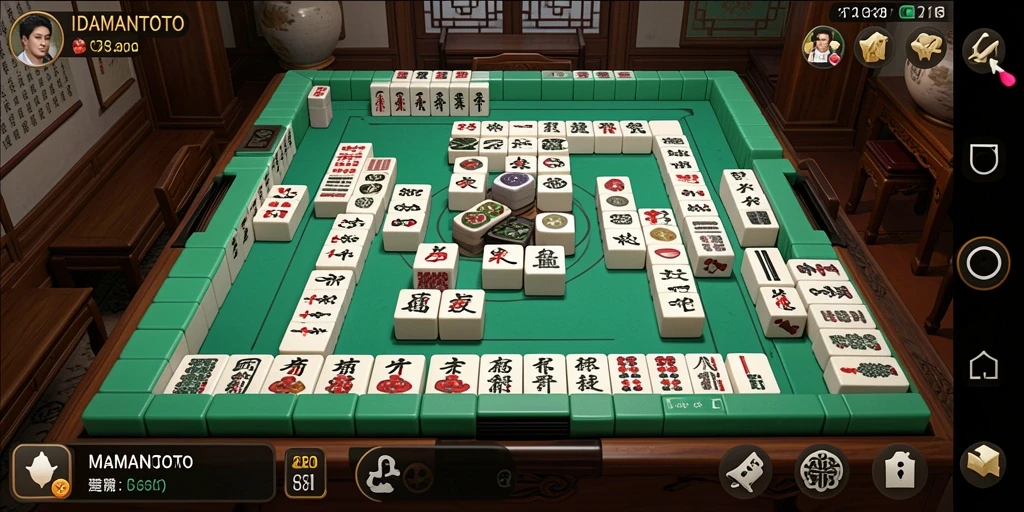 Tampilan screenshot permainan <strong>IDAMANTOTO</strong> yang menampilkan gameplay Mahjong yang seru.