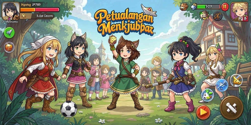 Screenshot menunjukkan aksi seru di dunia Anime.