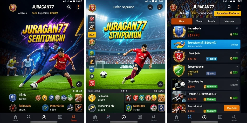 Screenshot gameplay JURAGAN77 menampilkan fitur taruhan olahraga.