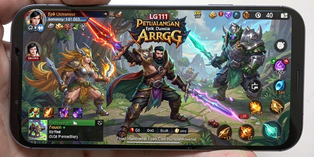 Tangkapan layar gameplay <strong>LG111</strong> dengan aksi mendebarkan dalam pertempuran ARPG.