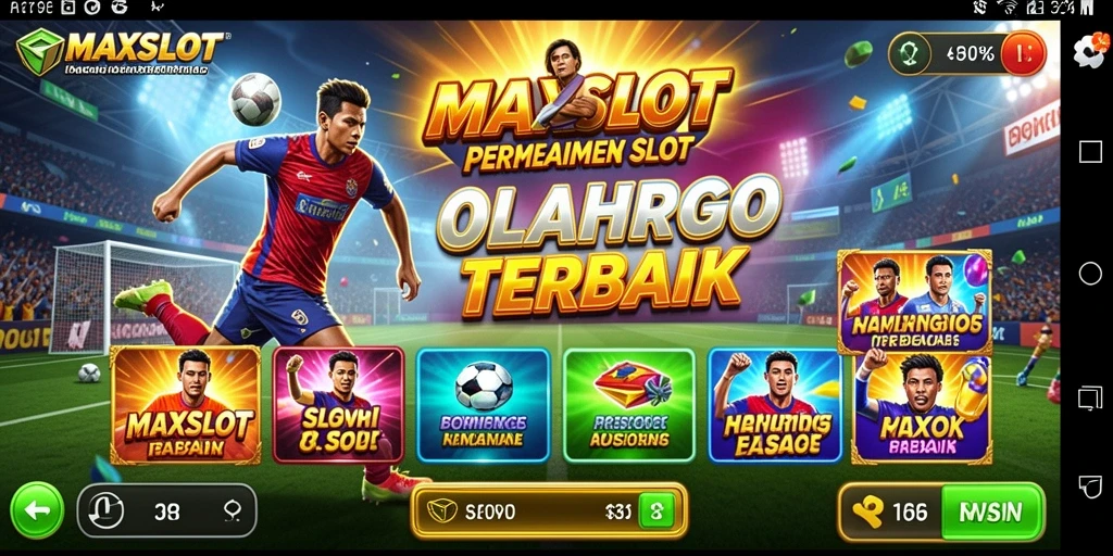 Tampilan menarik dari gameplay <strong>MAXSLOT</strong> yang penuh dengan elemen olahraga.