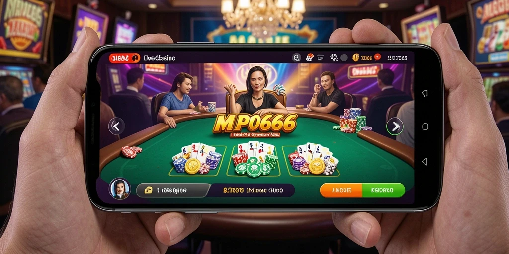 Tampilan gameplay Live Casino MPO666 yang interaktif dan mendebarkan.