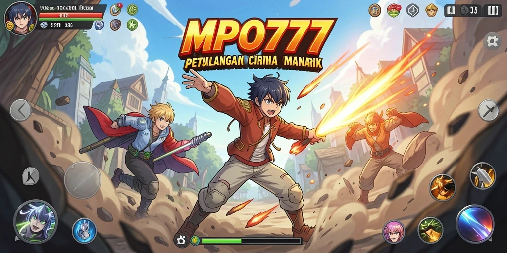 Tangkapan layar MPO777 menampilkan aksi pertarungan karakter anime yang mendebarkan.