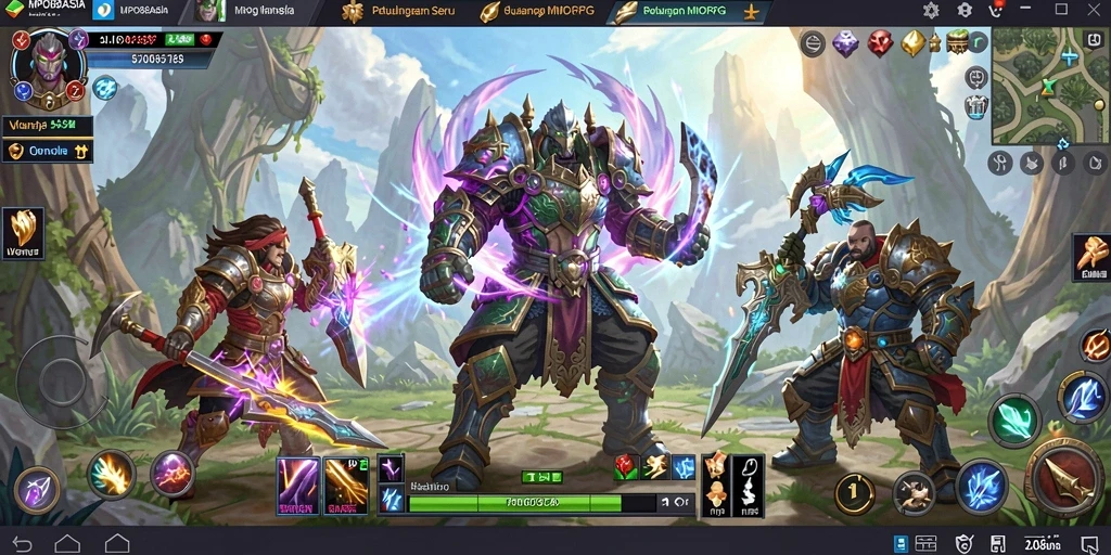 Tampilan gameplay MPO88ASIA yang menakjubkan dalam dunia MMORPG.