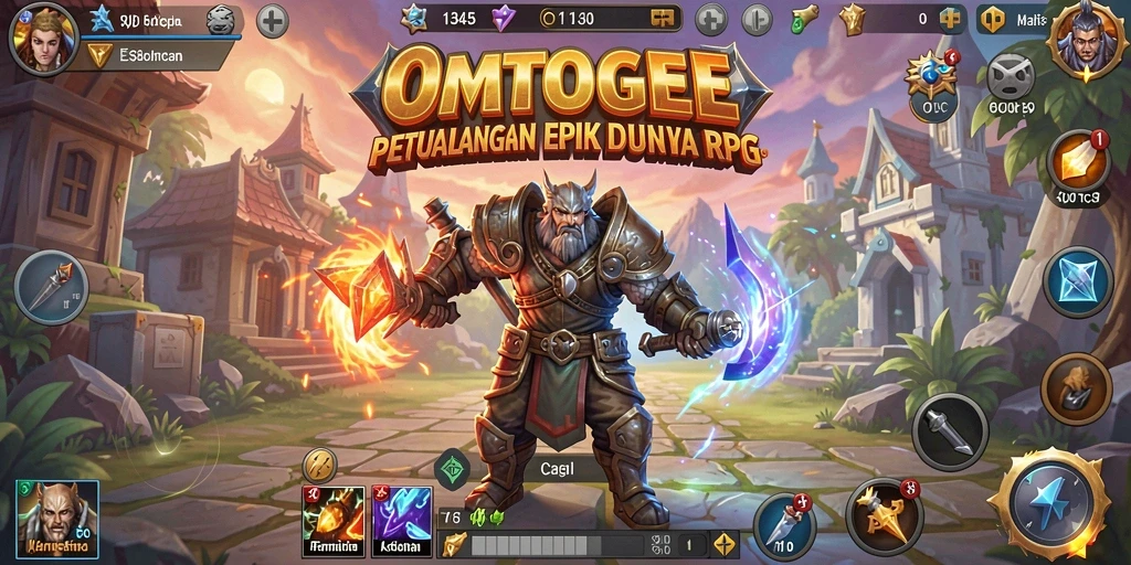 Tampilan menakjubkan dari gameplay RPG di OMTOGEL.