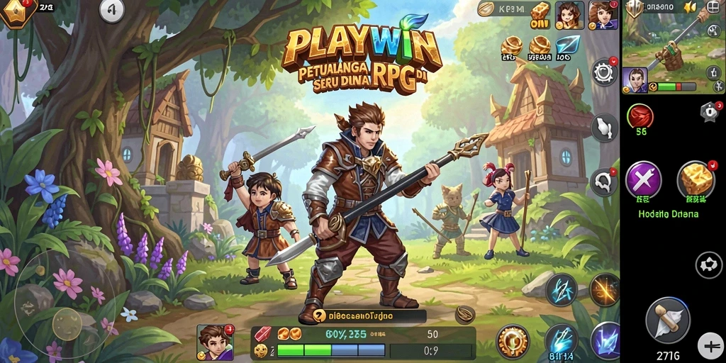 Tampilan menarik dari gameplay RPG yang mendebarkan di PLAYWIN.