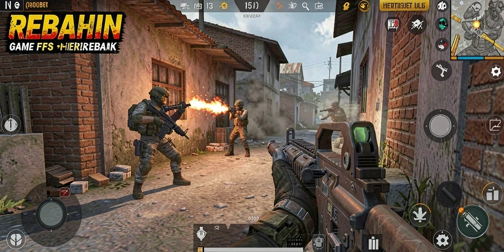 Tampilan gameplay REBAHIN yang penuh aksi dan seru.
