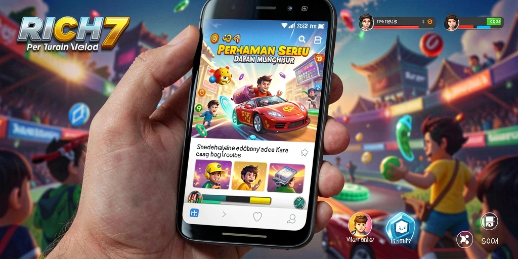 Screenshot RICH7 menampilkan aksi gameplay seru dan menantang di arena Arcade.