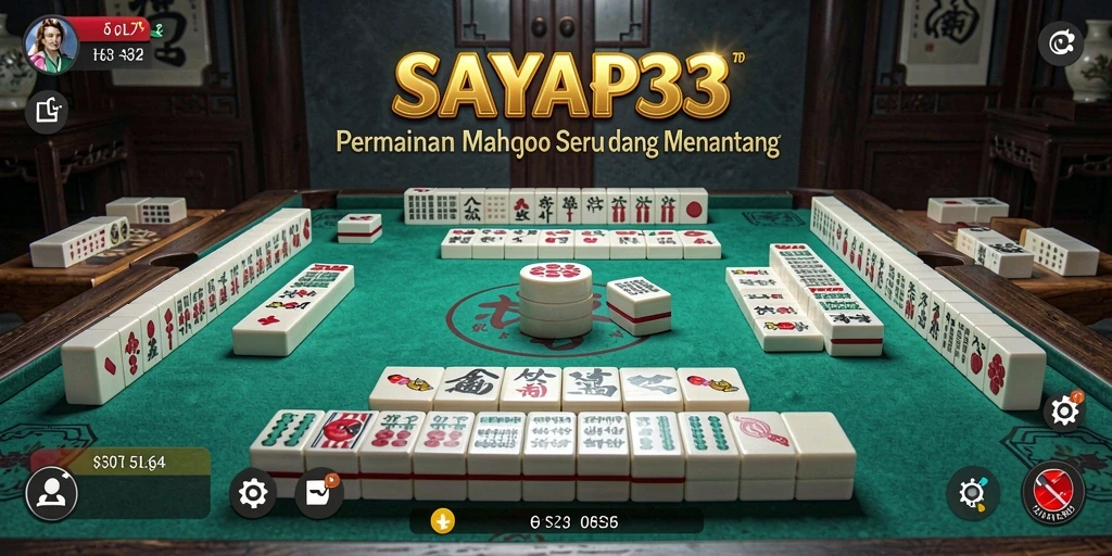 Screenshot utama SAYAP33 menampilkan gameplay Mahjong yang menarik.