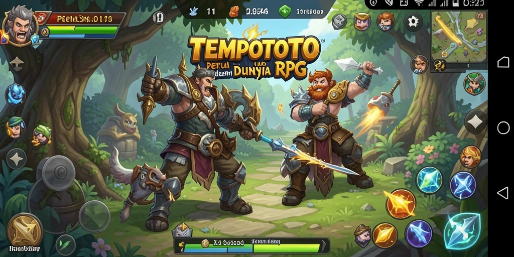 Tampilan gameplay TEMPOTOTO yang mendebarkan dan penuh aksi.