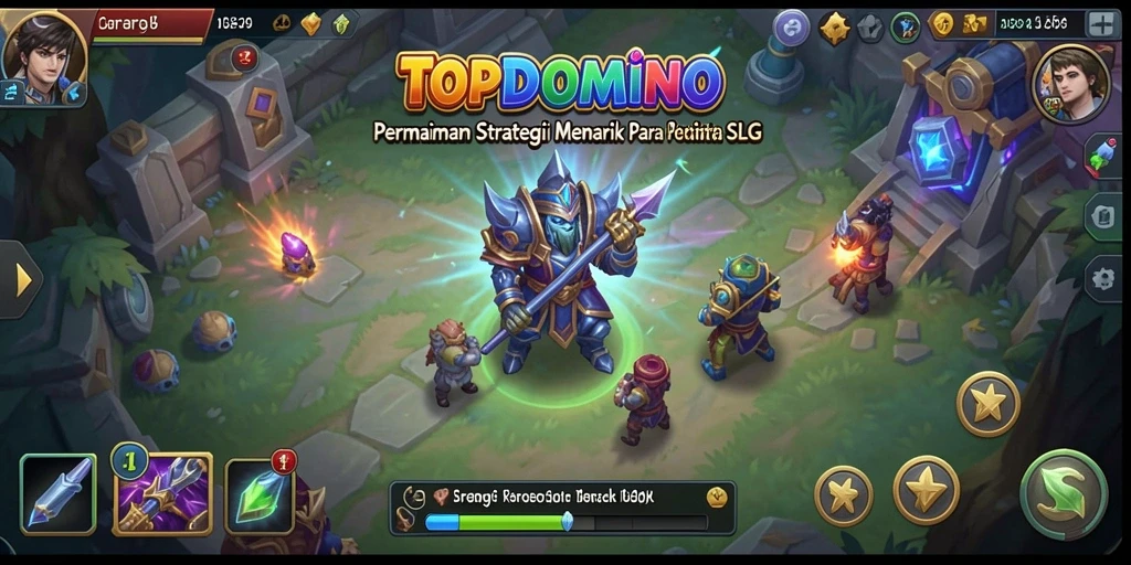 Tampilan gameplay menarik di TOPDOMINO dengan banyak strategi.