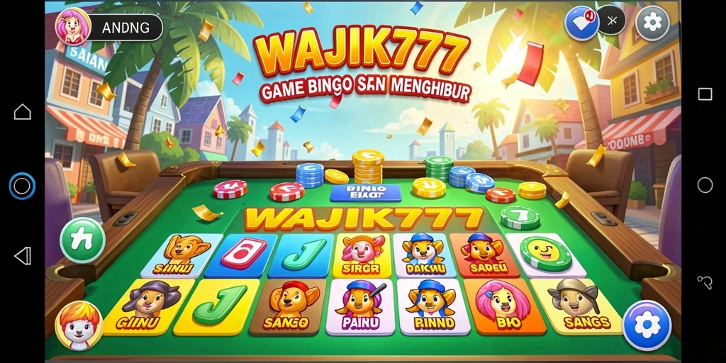 Tampilan gameplay menarik dalam WAJIK777 dengan suasana Bingo yang seru.