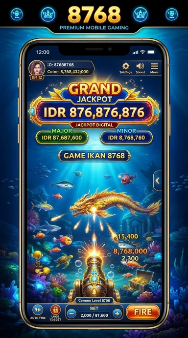Screenshot aplikasi menunjukkan fitur-fitur hebat dari Pusat Unduh 8768.